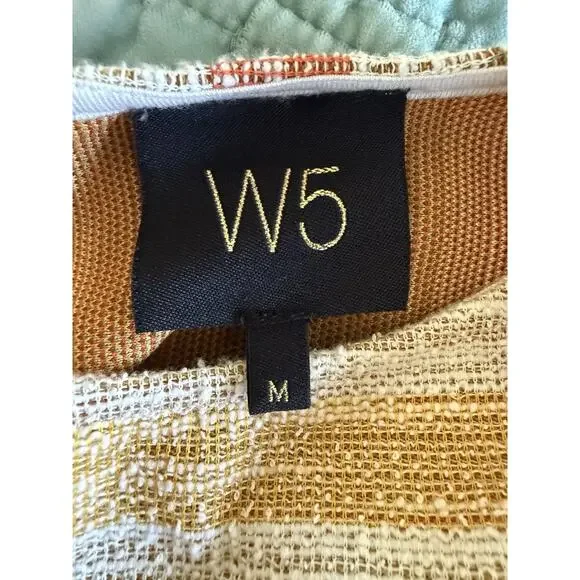 W5 Women's Medium Tie Front Top Fall Autumn Cottagecore Boho Retro - Picture 5 of 8